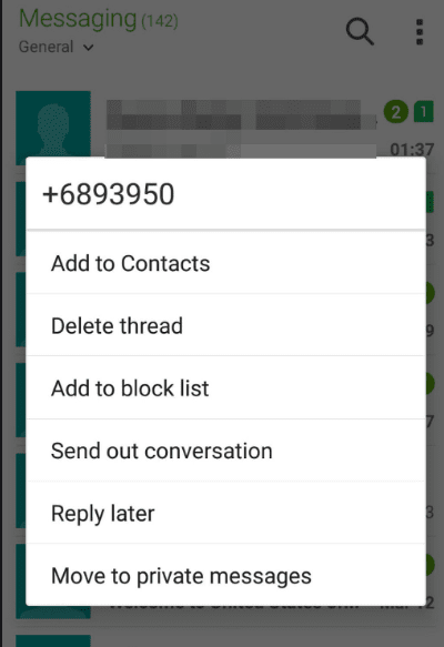 Androidでメッセージを削除します 