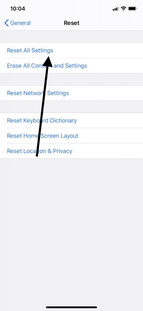 imessageのすべての設定を順番にリセットします