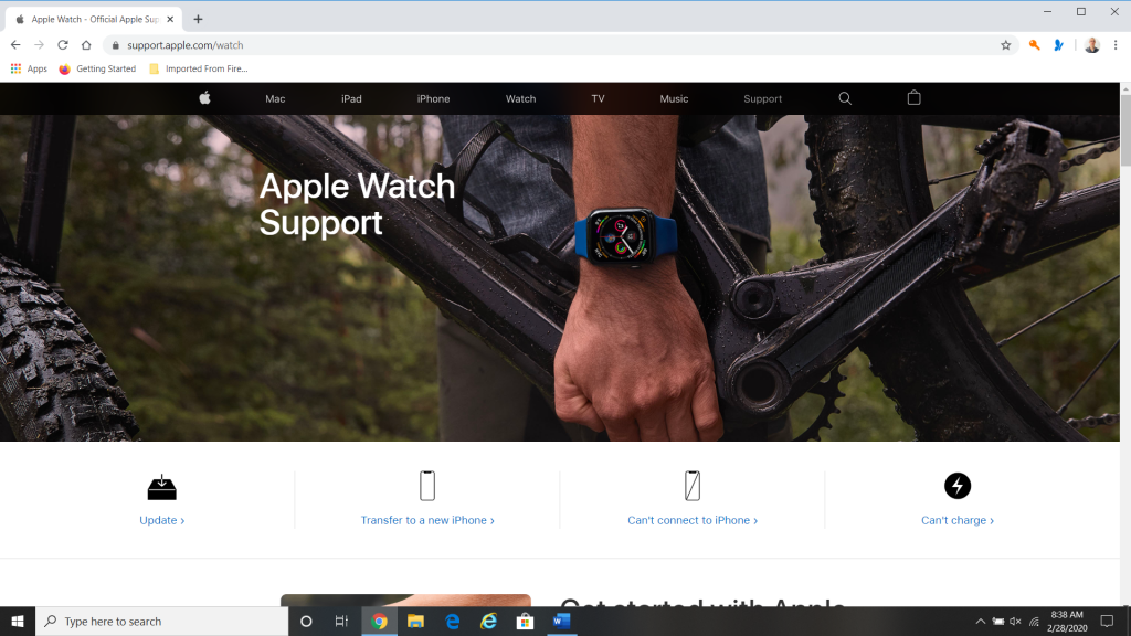 Apple Watchのサポート