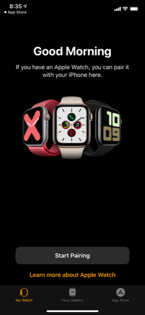 iPhoneのApple Watchアプリ