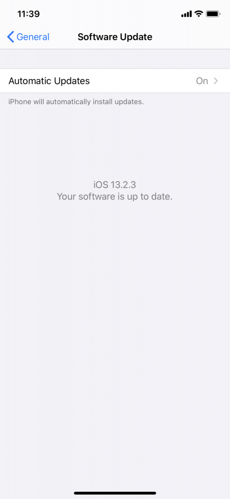 最新のiOSに更新します