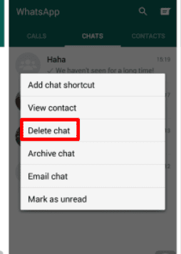 whatsapp削除チャット 