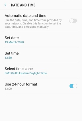 Androidで時間と日付を確認してください