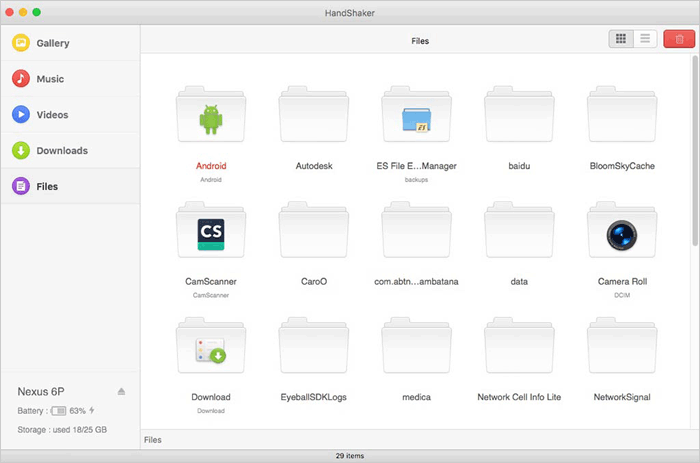 HandshakerのようにAndroidからMacファイル転送
