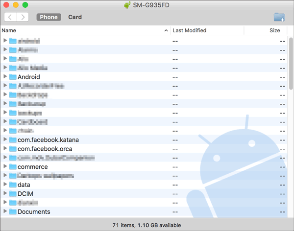 Androidファイル転送を使用して、AndroidからMacへのバックアップ