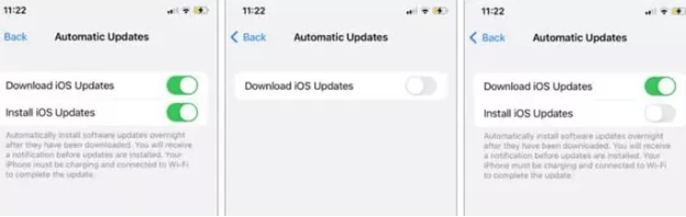 iPhone iOS 17の更新をオフにする自動iOSアップデートを介してキャンセル