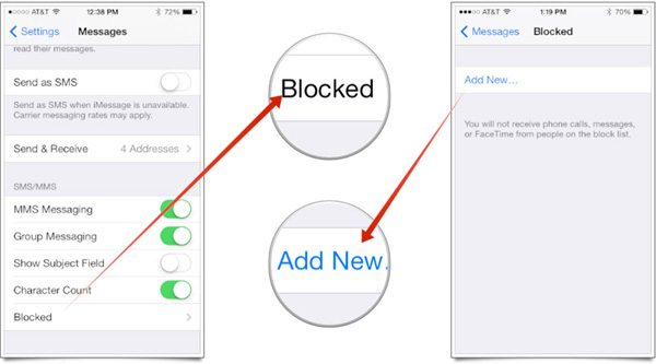 iPhoneでテキストメッセージをブロックします