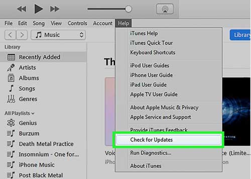 iTunesを更新して、不明なエラー8003を修正します
