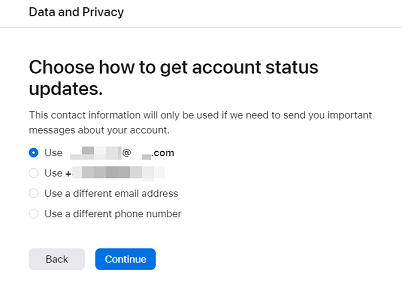 現在のAppleIDアカウントを削除した後にアカウントステータスの更新を受信する方法