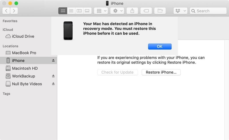 iPadをDFUモードに入れます