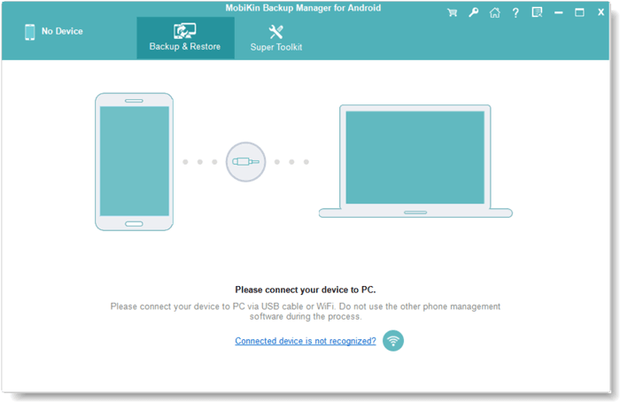 Wi-Fi経由でAndroidデバイスを接続します