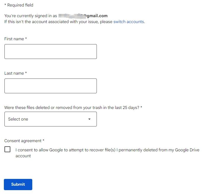 古いGoogleアカウントGoogleサポートから写真を回復します