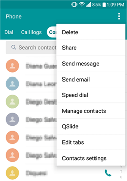 Android連絡先を再度追加する前に削除します