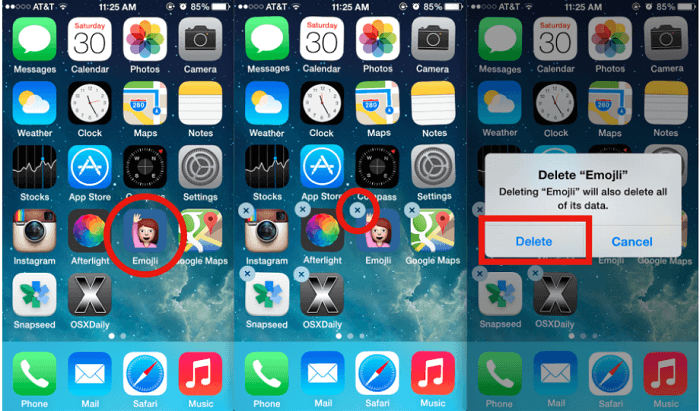クラッシュするiPhoneアプリは、アプリを削除して再インストールします