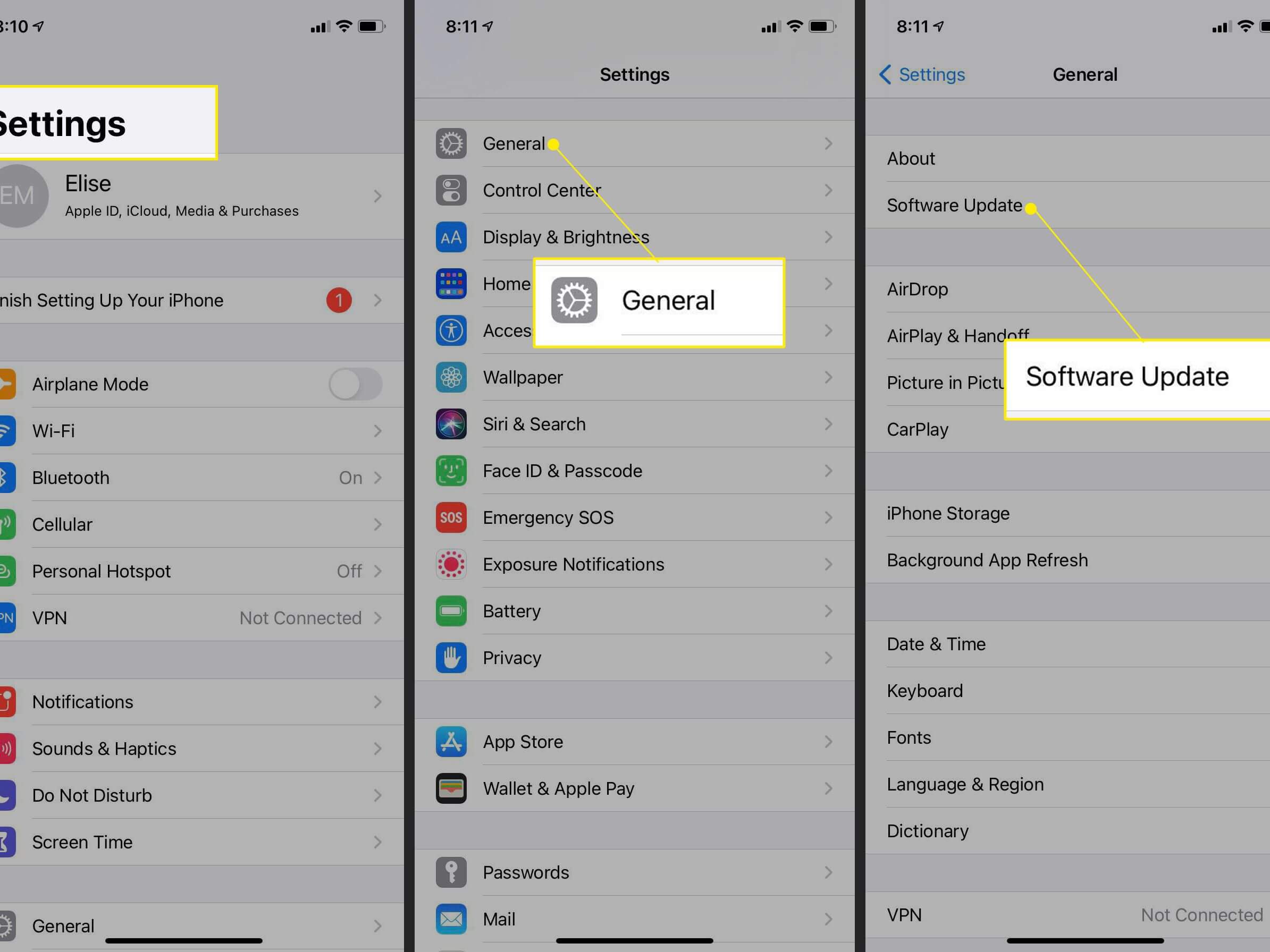 iOSを更新します
