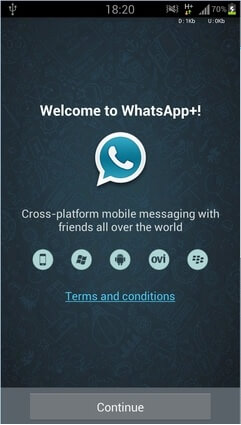 AndroidでWhatsApp Plusをダウンロードします