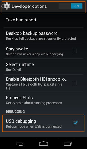 Google電話でUSBデバッグを開きます