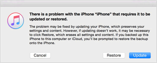 iPhoneをリカバリモードにします