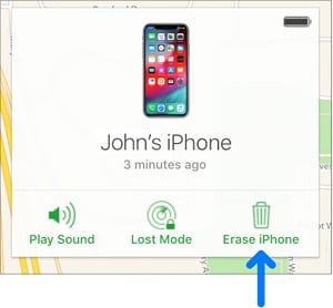 iCholoudからiPhoneを消去します
