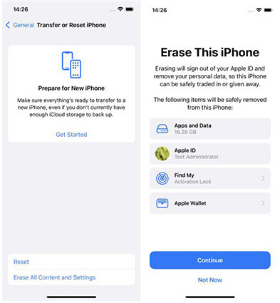iPhoneをリセットします