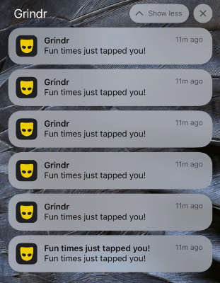 Grindr通知が繰り返されます