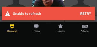 Grindrはリフレッシュできません