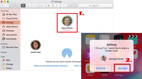 AirdropでMacからiPadにファイルを転送します