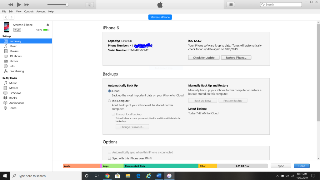 iPhoneが再起動し続けると、iTunesが復元します