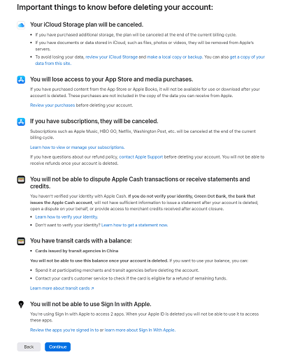 AppleアカウントIDを削除する前に知っておくべき重要なこと