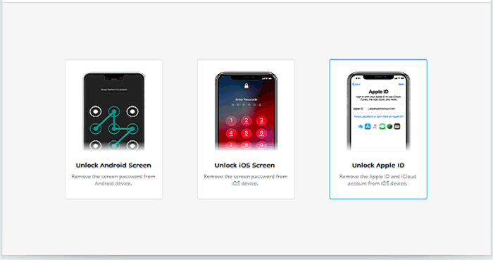 Unlock Apple IDモードを選択します