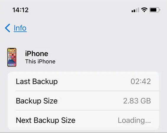 iPhoneチェックバックアップ