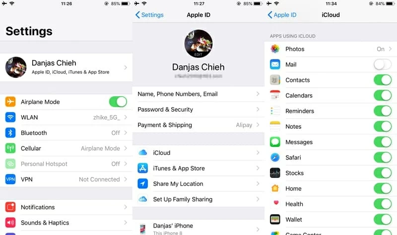 iPhoneからiPhoneへの連絡先を無料で転送します