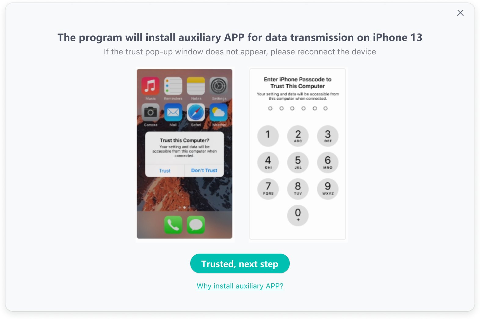 AndroidからiPhoneにデータを移動します