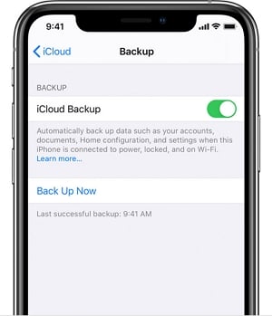 iCloudバックアップを確認してください