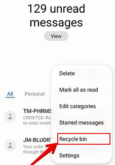 Mobilメッセージアプリでビンをリサイクルします