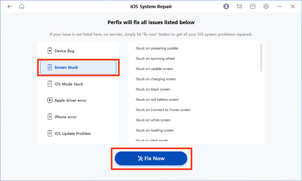 Mobitrix Perfix修正iPhone画面の問題の問題