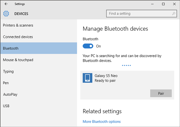 Bluetoothを介してiPhoneからPCにファイルをワイヤレスで転送します