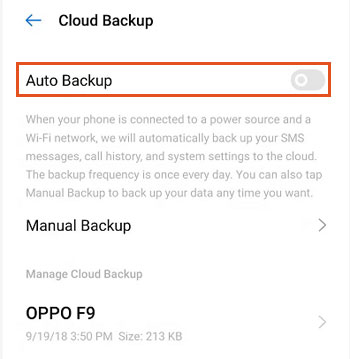 Oppo Cloudを使用してOppoで連絡先をバックアップする方法