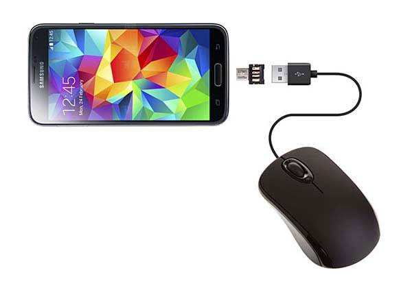 GOアダプターとマウスで使用してAndroid電話を制御する