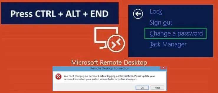Windows Server 2016パスワードRDPをリセットします