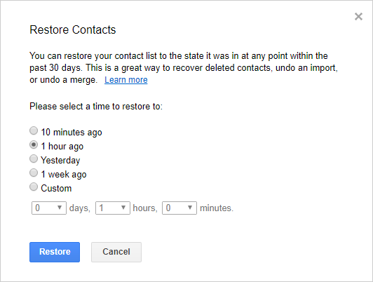 工場出荷時のリセット後、Gmailから連絡先を復元します