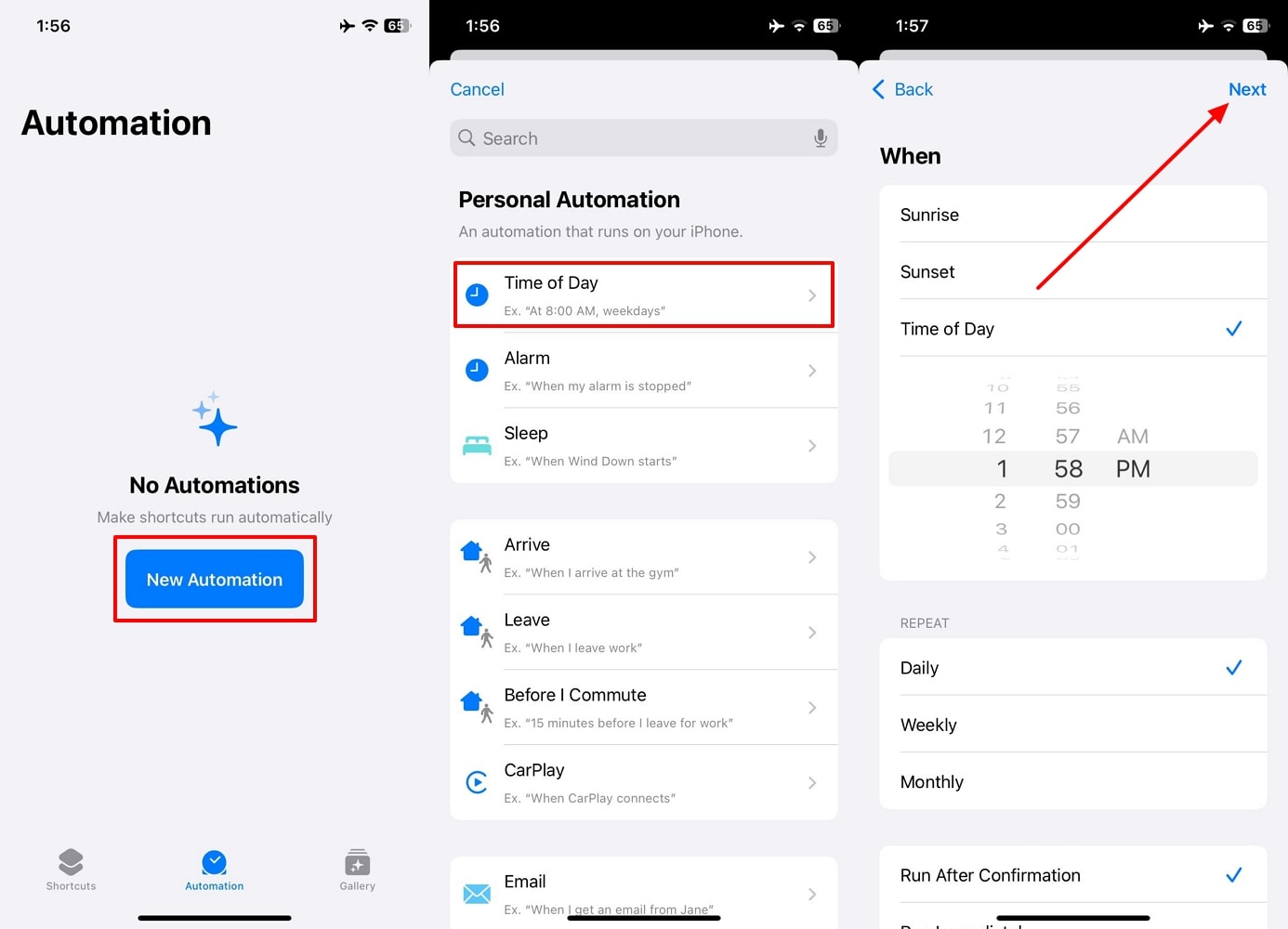 iPhoneに新しい自動化を追加します