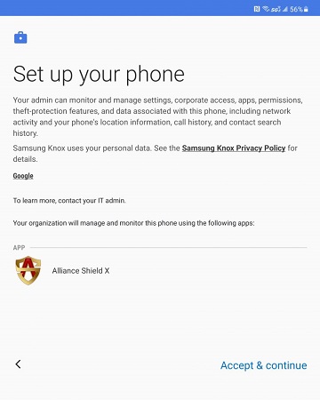 Alliance Shield xを使用してAndroidをセットアップします