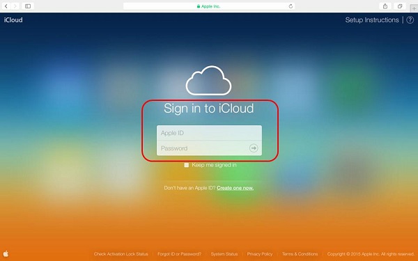 iCloudにログインして、バックアップファイルをWindows10にダウンロードします