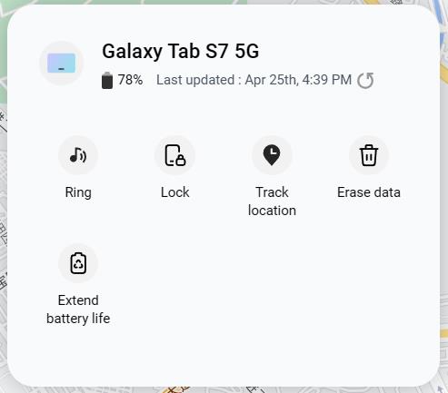 Samsungタブレットのデータを消去します