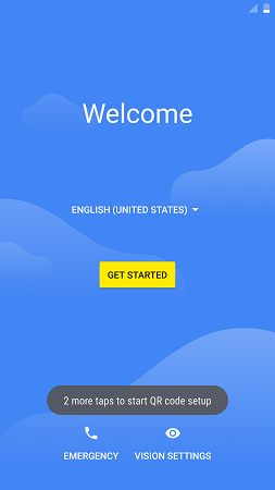 QRコードのセットアップAndroidを開始します