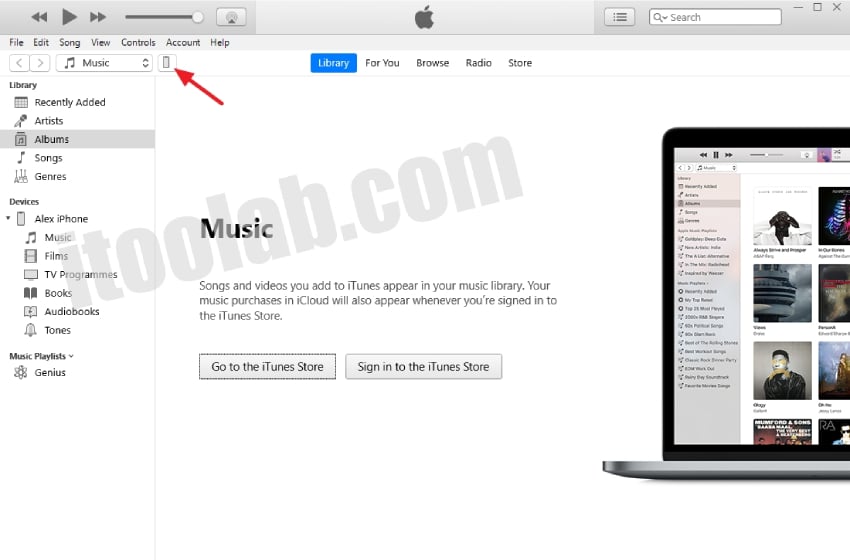 iPhoneをiTunesに接続します
