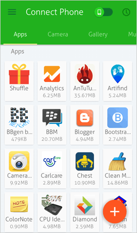 Xender経由でAndroidからMotorolaにデータを転送します