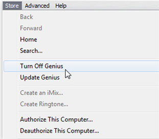 iTunesのGeniusフォルダーをオフにします