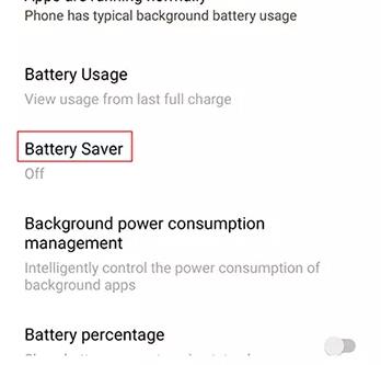 in vivo Battery Saver